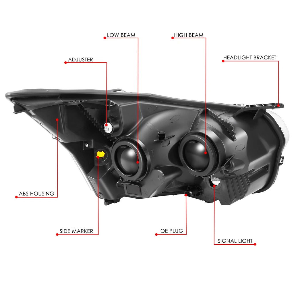 Left Headlight Lamp for Ford Transit 150 250 350 (2015–2023) OE Style Black Housing