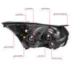 Left Headlight Lamp for Ford Transit 150 250 350 (2015–2023) OE Style Black Housing