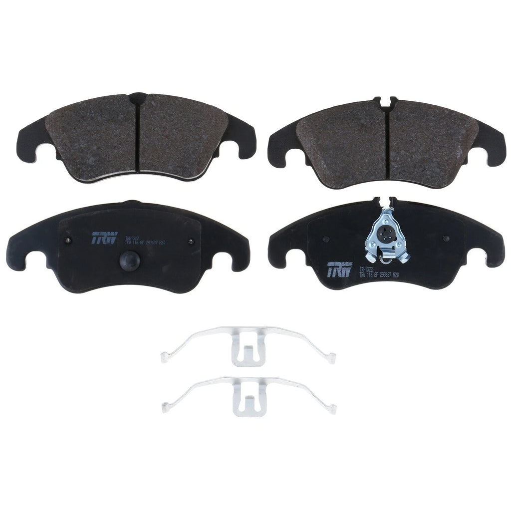 Front Brake Kit 320mm Disc Rotors & TRW Pro Low-Met Pads for Audi A4 A5 A6 Q5 Q7 (2008–2016)