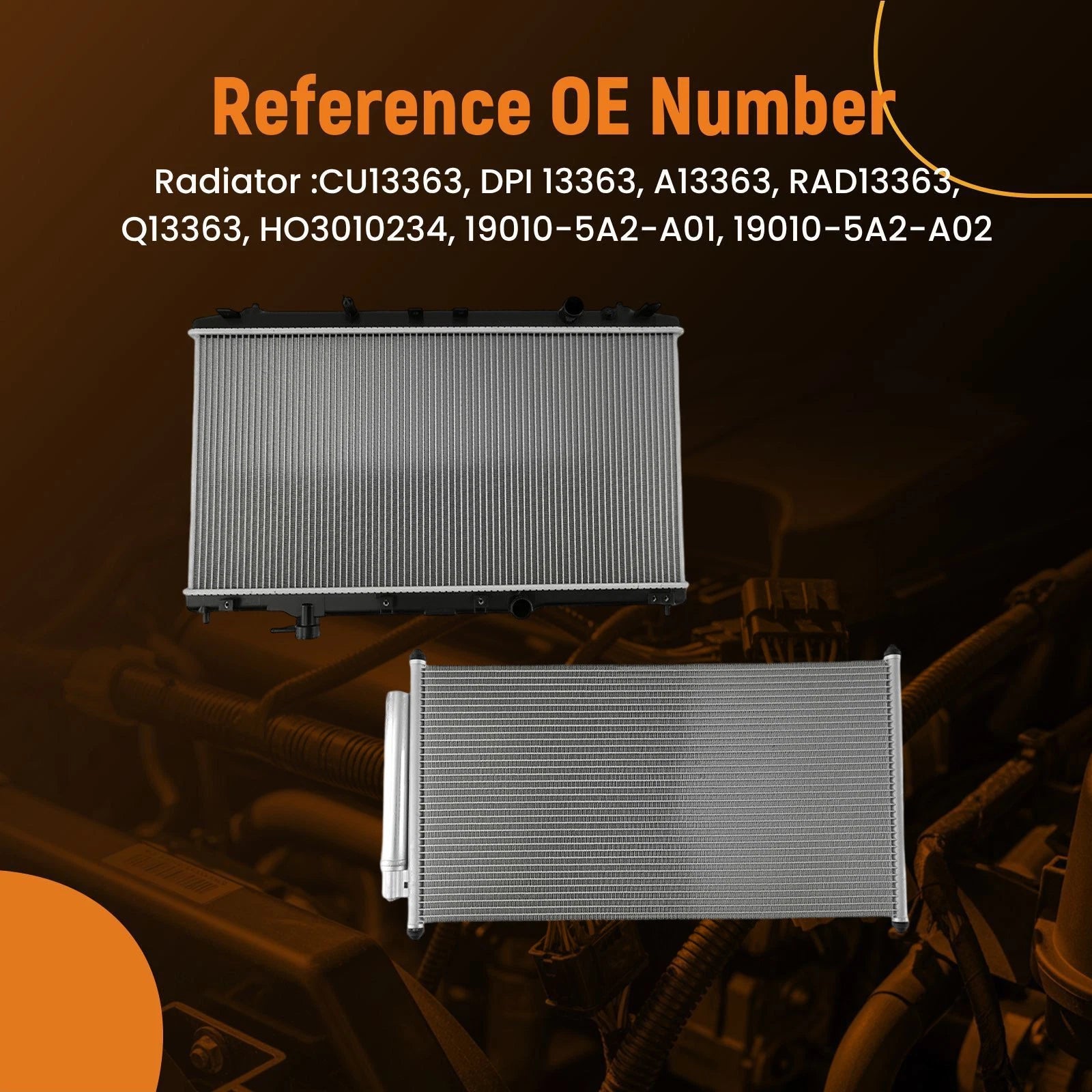 Aluminum Radiator & Condenser for Honda Accord (2013–2017)