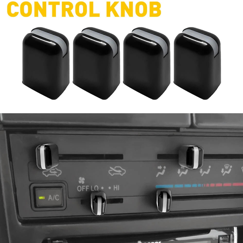 Set of 4 Heat AC Knob Control Button Switch for Toyota RAV4 (1996–2000) Tacoma (1995–2001)