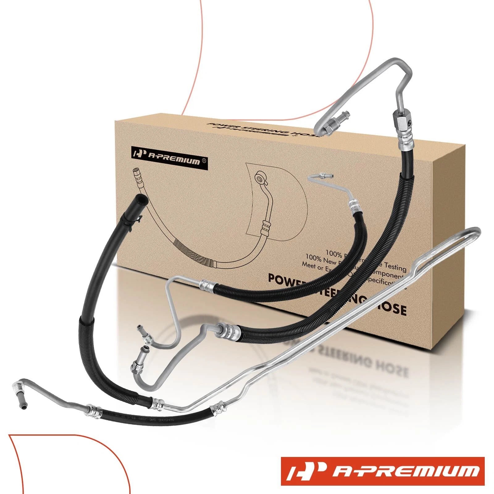 3X Power Steering Pressure Return Line Hose for Chevrolet Express 1500 (2003–2021)