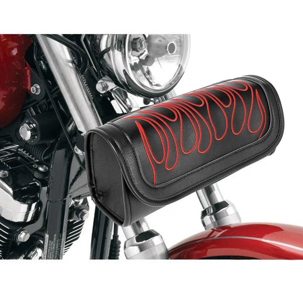Motorcycle Tool Bag Storage Fork Roll Saddlebags Pouch for Harley