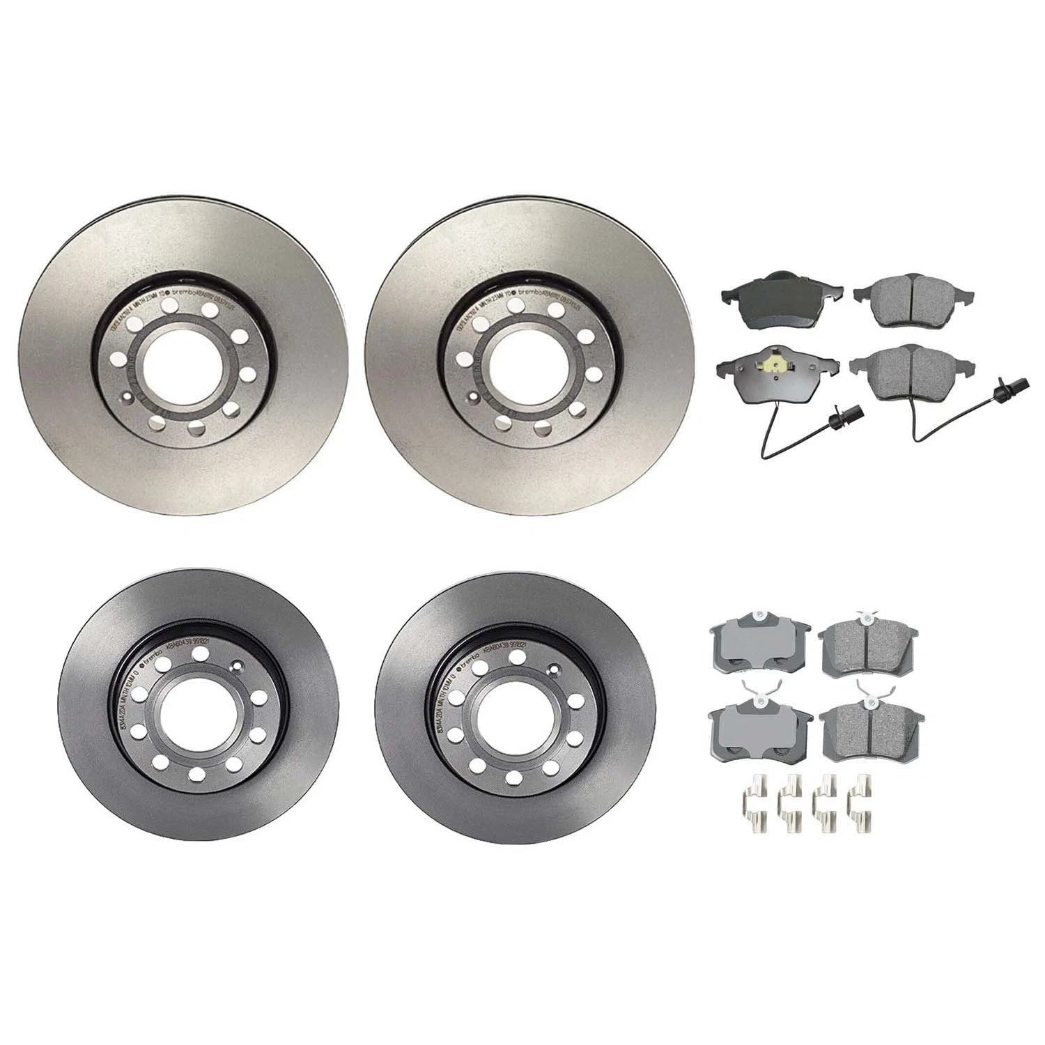 Akebono Euro Brake Kit Set of 4 for Audi A4 Quattro (2002–2008)