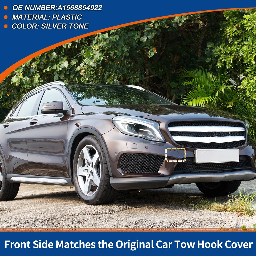Tow Hook Cover for Mercedes-Benz GLA (2014–2020) No.A1568854922 Silver