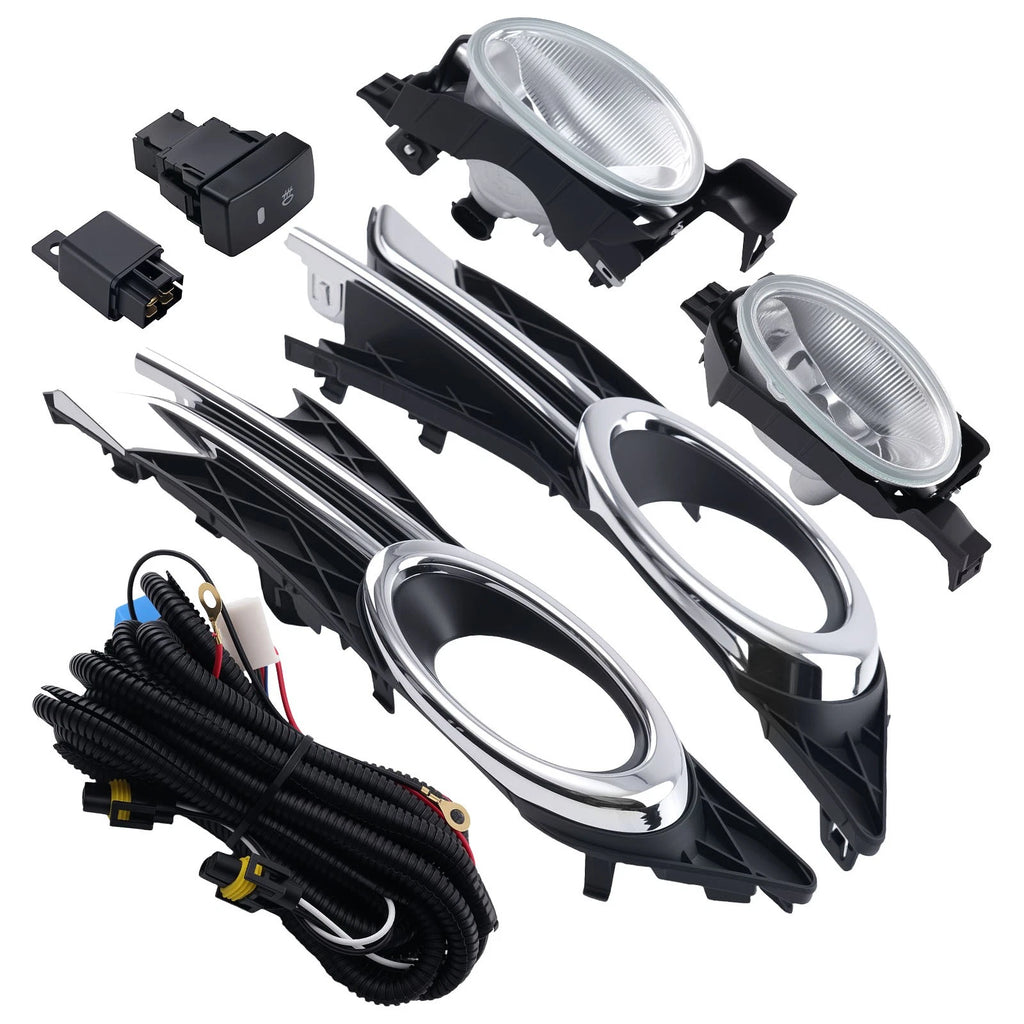Set of 4 Fog Lamps w/ Bezel, Wiring, Switch for Honda Odyssey (2014–2016) 33950TK8A11