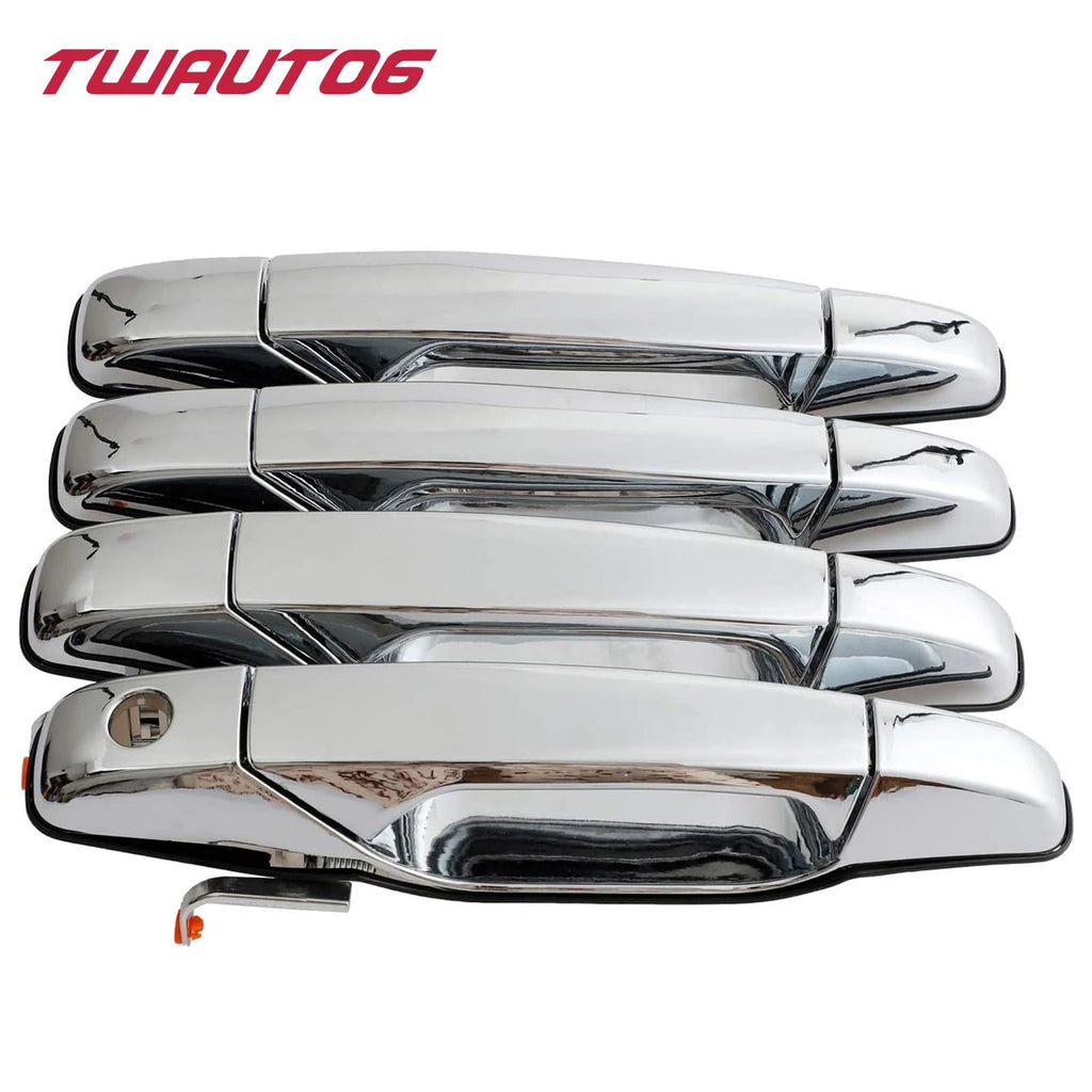 4x Chrome Exterior Door Handle for Chevrolet Silverado HD (2007–2014)