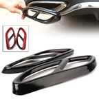 Black Exhaust Muffler Pipe Cover Trim for Benz GLC C E Class (2015-2023)