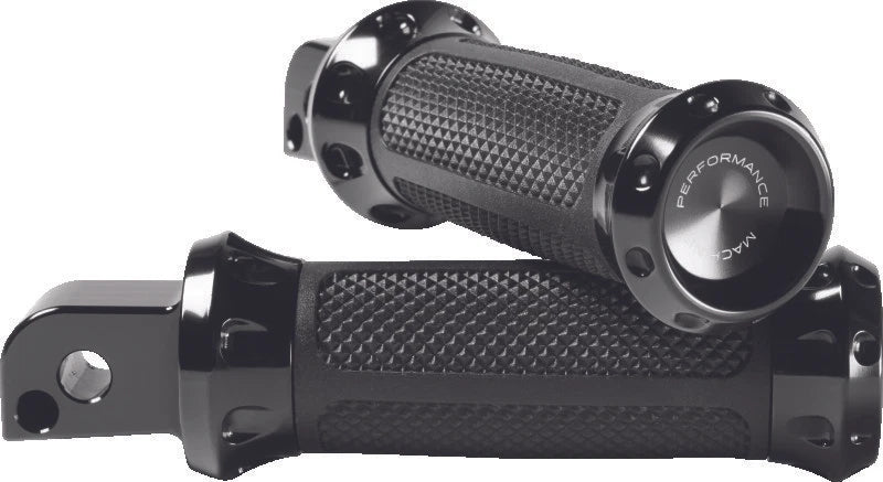 Performance Machine Footpegs for Overdrive Passenger (Black Ano)