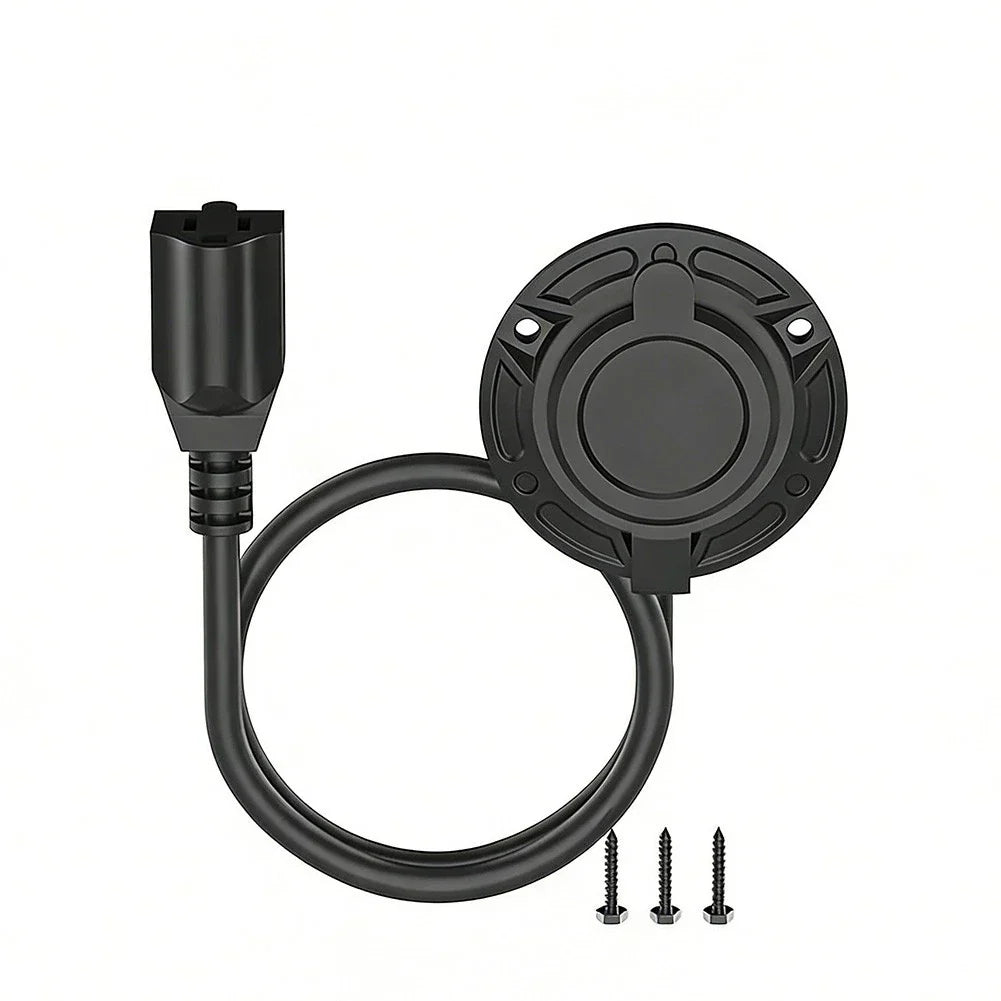15A 125V Shore Power Receptor Rear Cover with 14AWG Wire for Outdoor RV