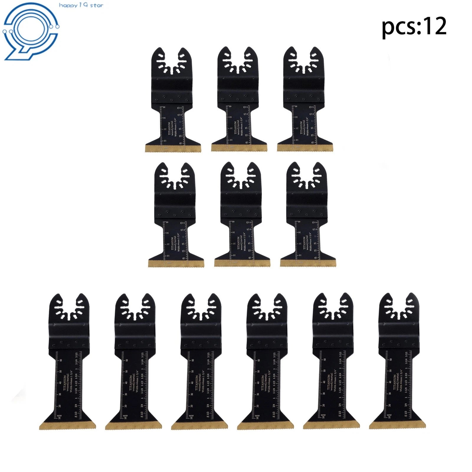 12X Titanium Oscillating Saw Blades for Universal Use (Metal Cutting)