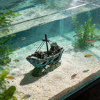 Aquarium Decoration Resin Warship for Fish Tank
