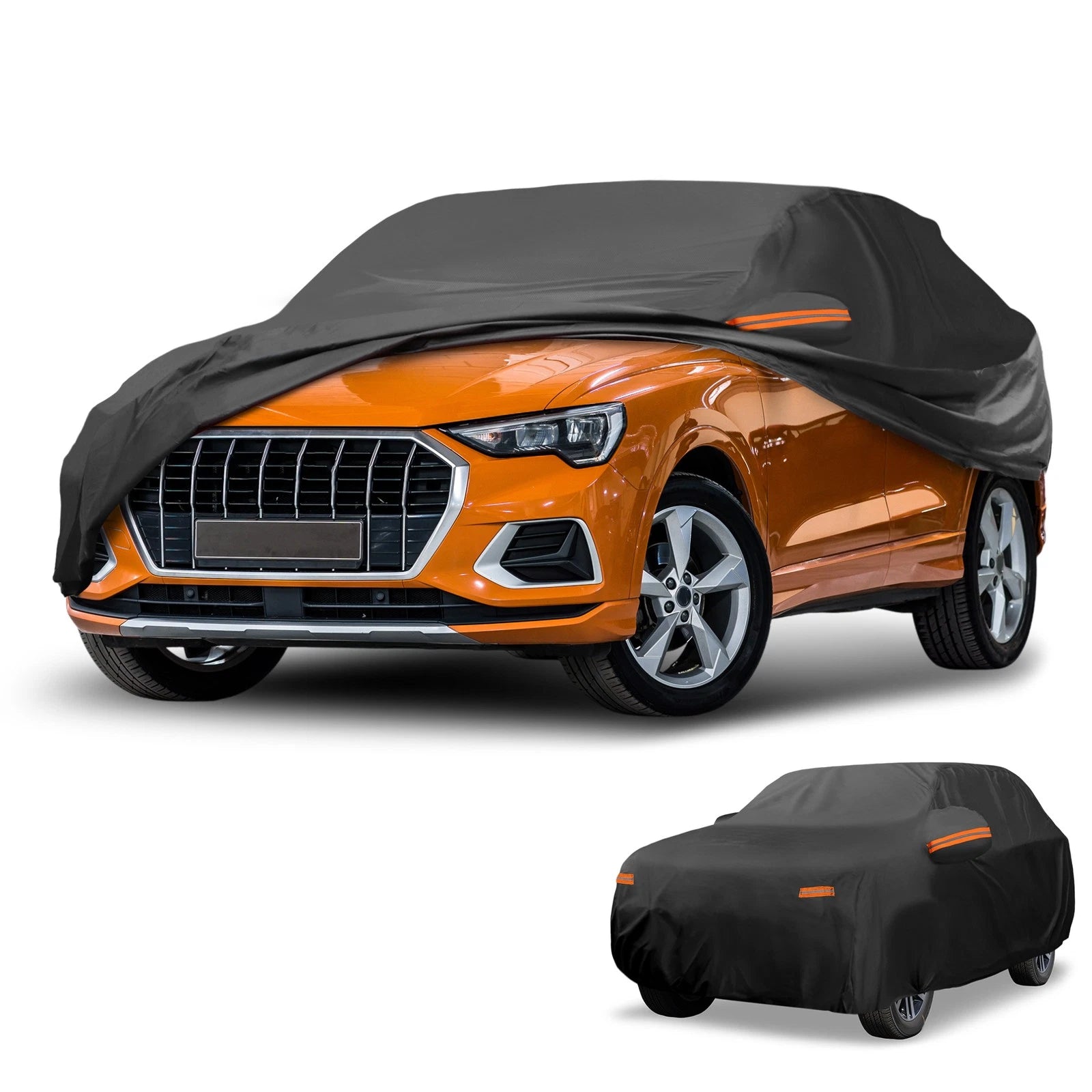 Car Cover Waterproof All Weather for Audi Q3 (2012–2024) Black 210D-PU