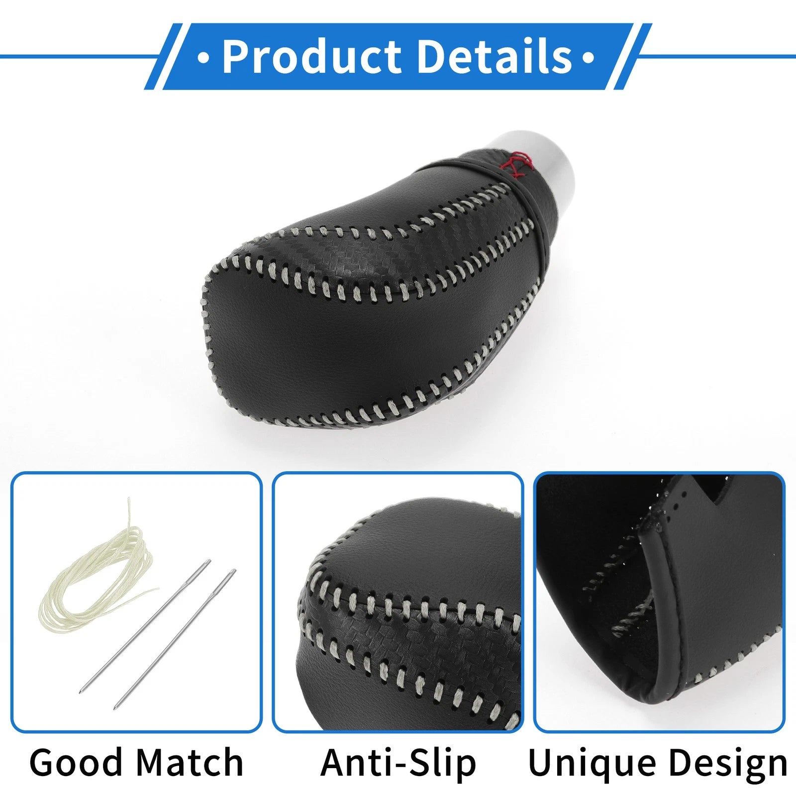 Gear Shift Knob Cover for Toyota Camry (2018–2023) Black Carbon Fiber