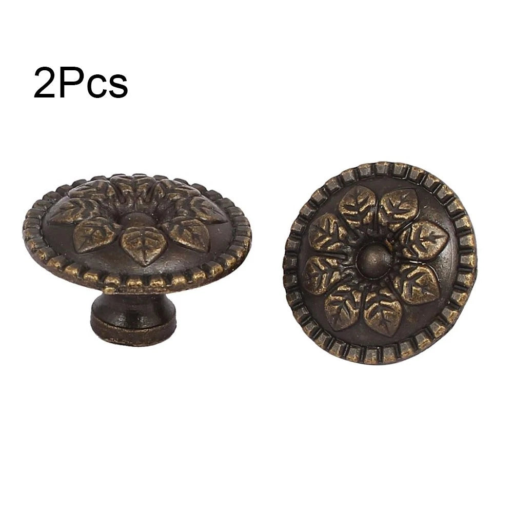 2Pcs Antique Bronze Drawer Knob for Cabinet Door Hardware