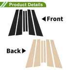 6 Pcs Door Pillar Window Trim for BMW 7-Series (2002–2008) Black