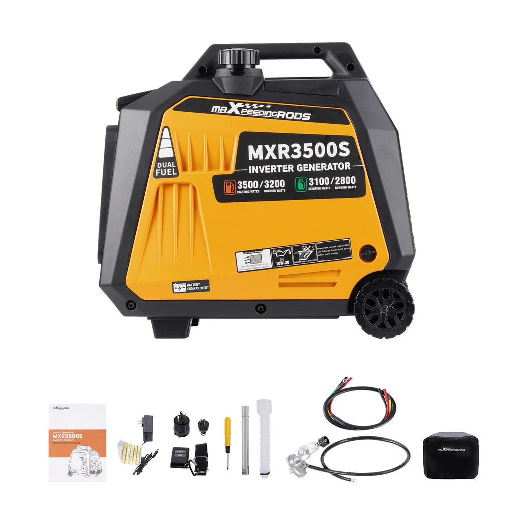 3500 Watt Dual Fuel Inverter Generator for Gas/LPG (Portable)