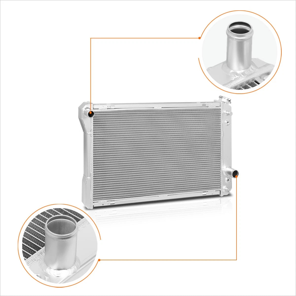 3-Row Aluminum Racing Radiator for Chevy Camaro/Pontiac Firebird (1982–1992)