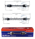 Set of 2 Front CV Axle Shafts for Chevrolet Geo Metro (1992–2001)