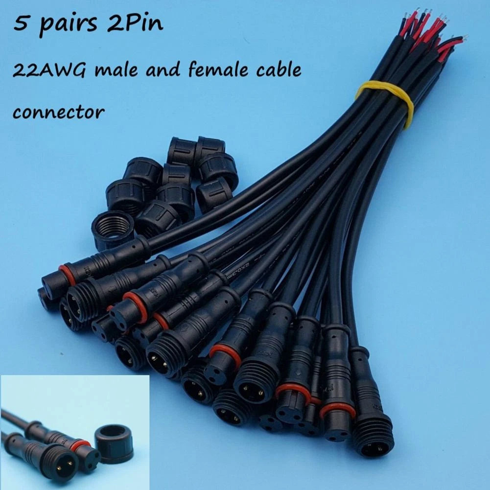 Cable Connector Wire for IP65 Waterproof Male Female