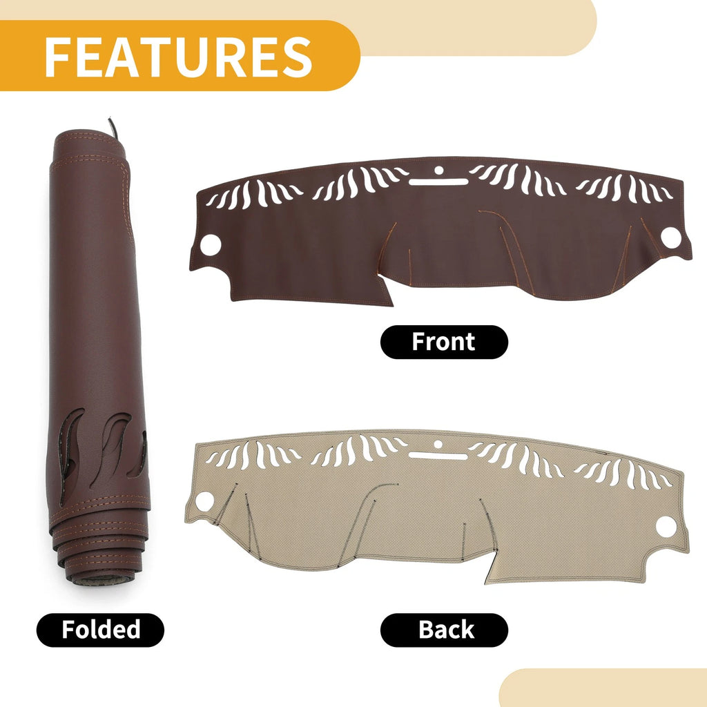 Dashboard Cover for Mercedes-Benz C-Class (2011–2013) Dash Mat Carpet Brown