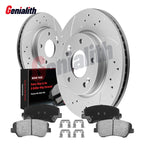 Front Drilled Rotors & Ceramic Brake Pads for Hyundai Elantra (2011–2016)