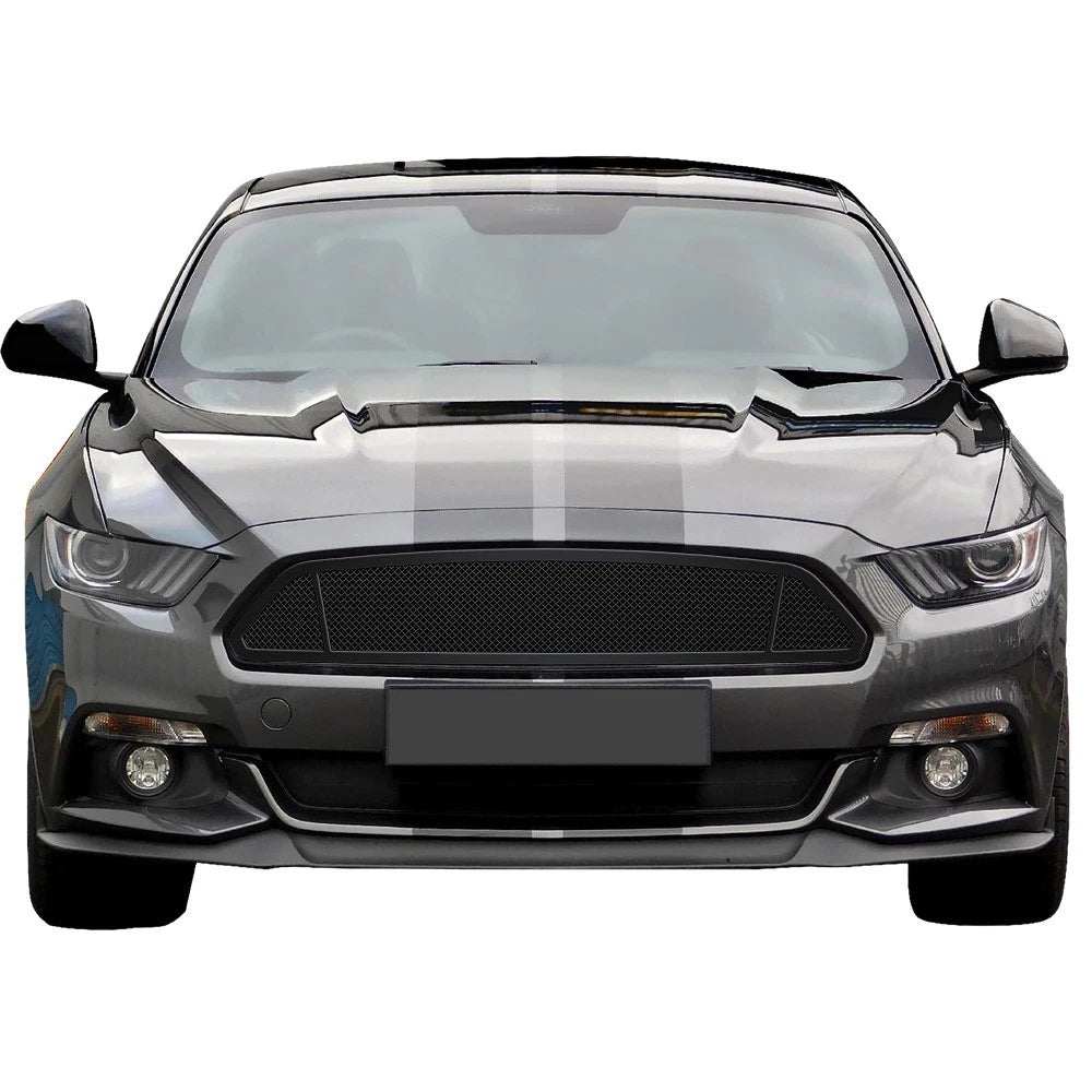 Stainless Black Mesh Grille Insert for Ford Mustang V8 GT (2015–2017)