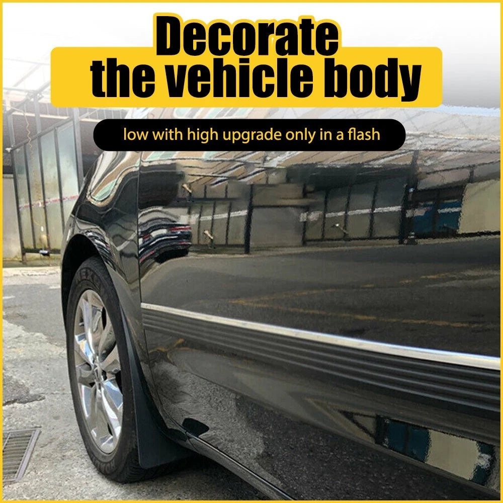 Set of 4 Body Side Molding Black & Chrome for Chevy GMC Tahoe Yukon Suburban (2000–2023)