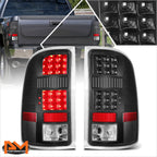 2X Full LED Tail Lights for GMC Sierra (2007–2014) Black