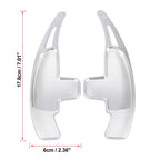 Pair Silver Tone Steering Wheel Shift Paddle for Mercedes Benz AMG A45 (2014)