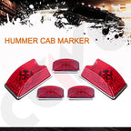 Set of 5 Red Cab Marker Roof Lights for Hummer H2 SUT (2003–2009)