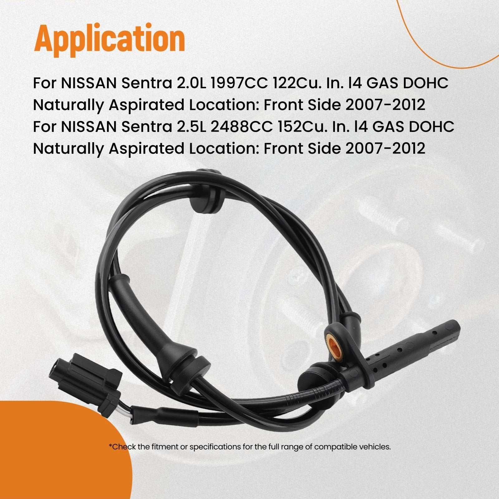 ABS Wheel Sensor Front Left for Nissan Sentra 2.0L (2007–2012) 47911ZT00A SU9941