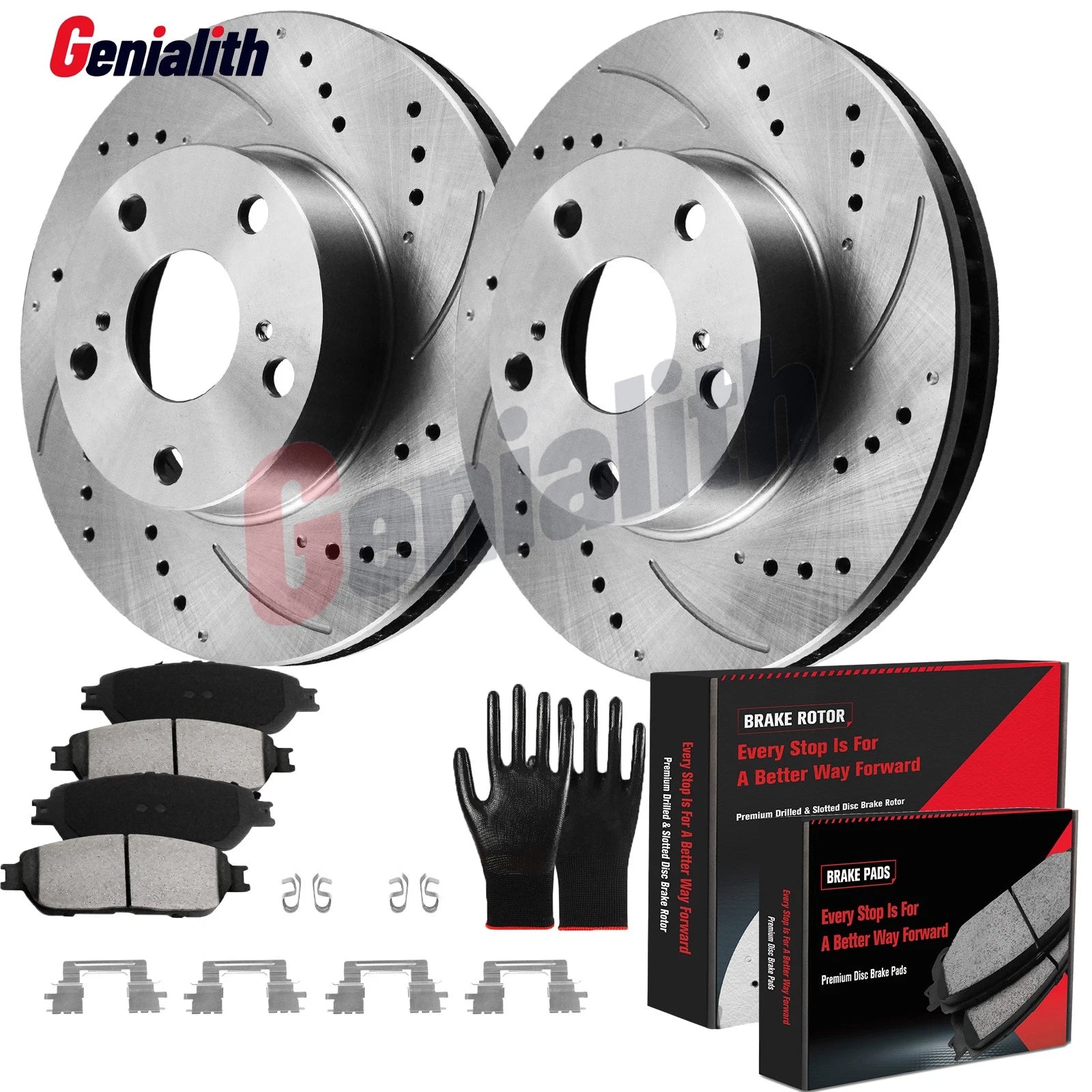 Front Disc Brake Rotors & Pads Kit for Toyota Tacoma (2005–2015)