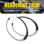 Chrome Headlight Cover Trim Ring for Mini Cooper (2007–2015) LH RH EXV