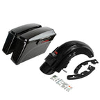 Vivid Black Hard Saddlebags & Smoke Rear Fender for Harley Touring (2009–2013)