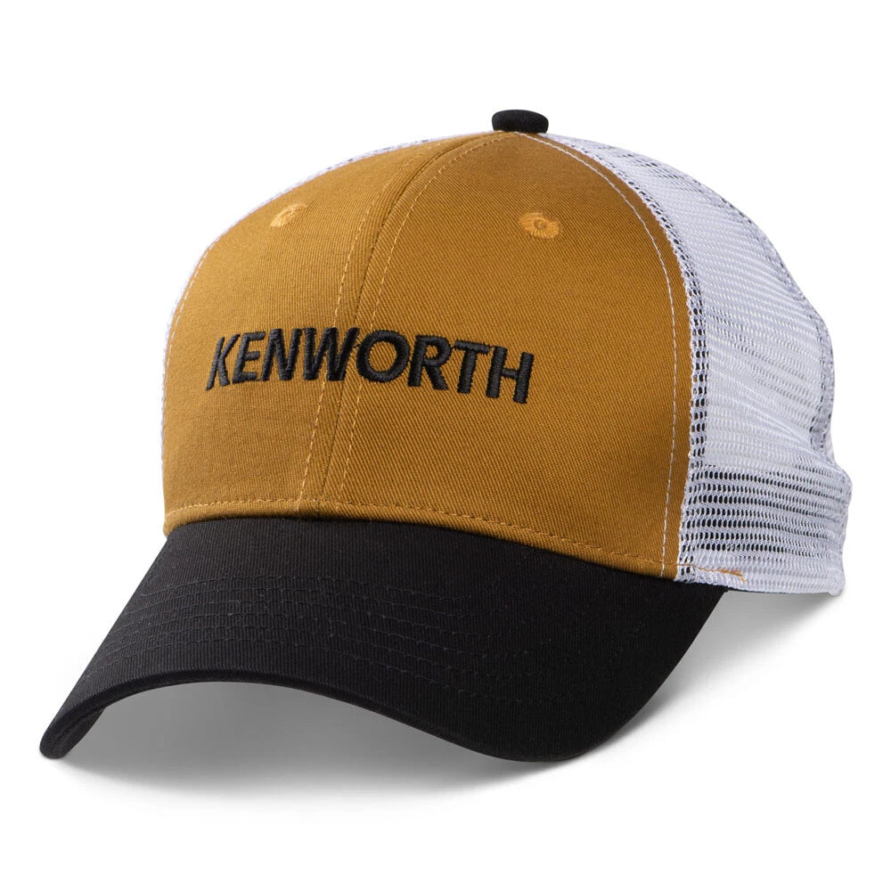 Chino Mesh Back Cap for Kenworth Trucks (Black & Mustard)