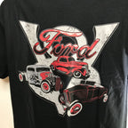Ford Model A V8 Logo T-Shirt Black for Ford Trucks and Hot Rod Fans (1932–1932)