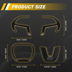 Set of 4 Steering Wheel Trim Covers for Dodge Challenger Charger (2015–2023) Black