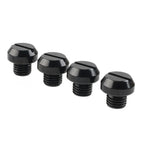 4 x Mirror Hole Blanking Plugs M10 Screws Caps Black for Universal Motorcycle