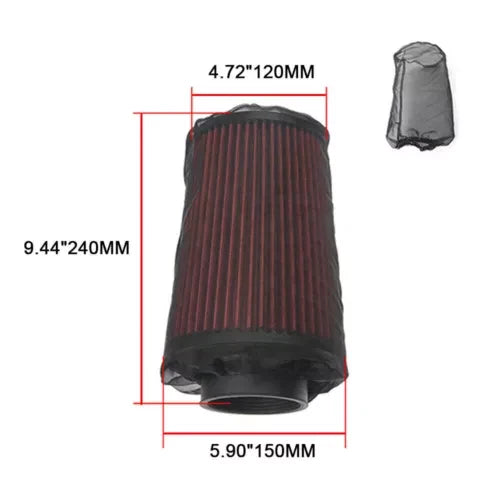 Universal Water Guard Cold Air Intake Pre-Filter Cone Cover