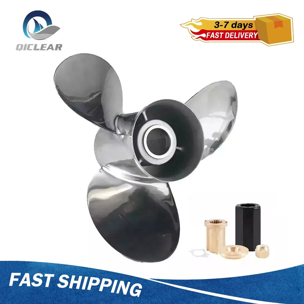 13 x 21 Stainless Propeller for Mercury Outboard 40-140HP (15 Spline, RH)