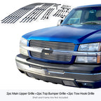 Stainless Chrome Billet Grille Insert for Chevy Silverado 1500 (2003-2005)