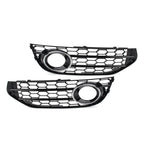 Front Bumper Honeycomb Fog Light Grille Cover for Audi A4 Allroad (2010–2016) Chrome