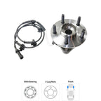Wheel Hubs for Ford Explorer (1995–2001) Front Left Right with Bearing & Sensor 4WD