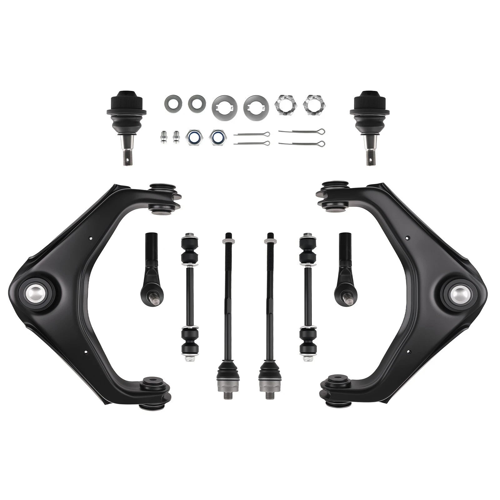 10x Front Upper Control Arms Tie Rod for Chevy Silverado Sierra HD (2011–2019)