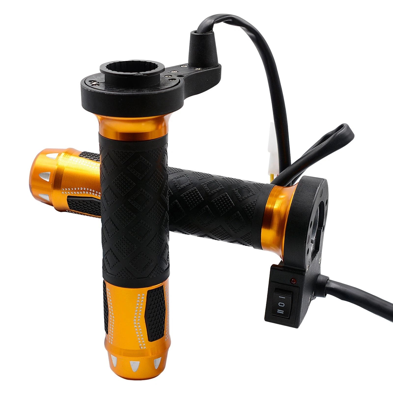 Universal 12V Heated Grips for Motorcycle (7/8" Gold)