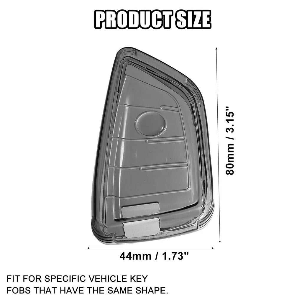 Key Fob Cover TPU for BMW 1/2/3/5/6 Series Translucent Black