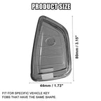 Key Fob Cover TPU for BMW 1/2/3/5/6 Series Translucent Black