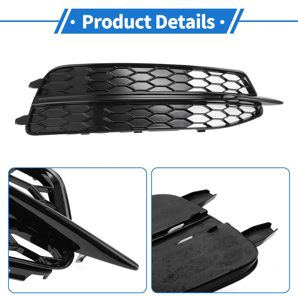 1pc Fog Light Grill for Audi A6 C7 (2011–2014) No. 4G0807682D Black