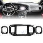 Carbon Black Dash Screen Frame for Dodge Charger (2015–2021)